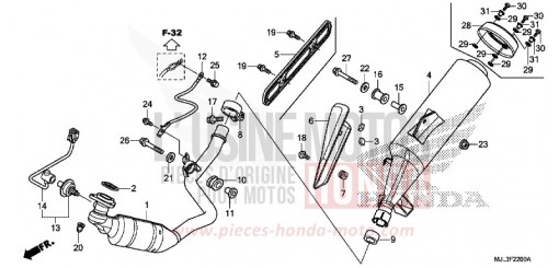 SILENCIEUX D'ECHAPPEMENT NC750XDE de 2014